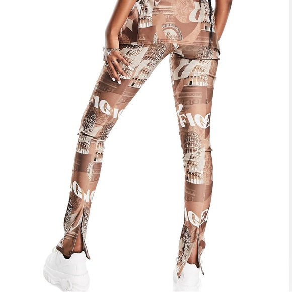 matching chocolate brown printed set - Picture 2 of 10